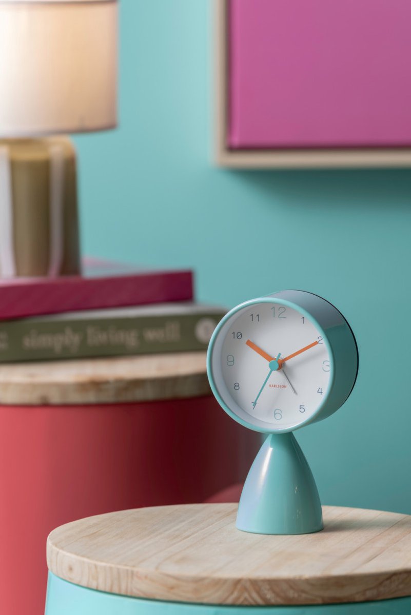 KARLSSON Modern Funky Vibes wekker - turquoise blauw