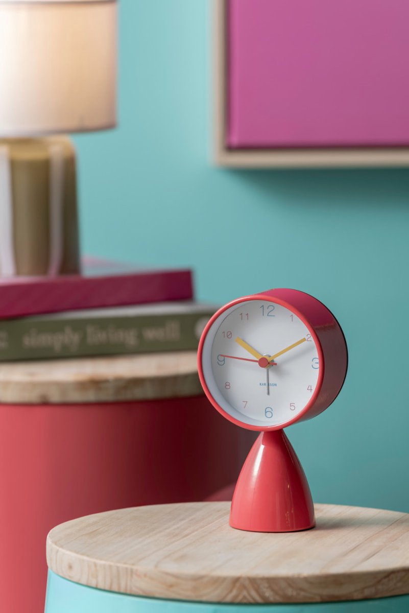KARLSSON Modern Funky Vibes wekker - Scarlet rood