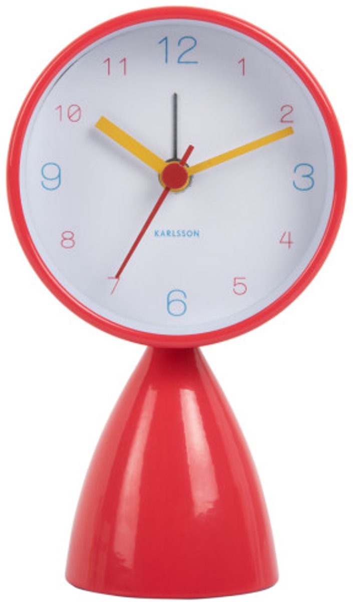 KARLSSON Modern Funky Vibes wekker - Scarlet rood