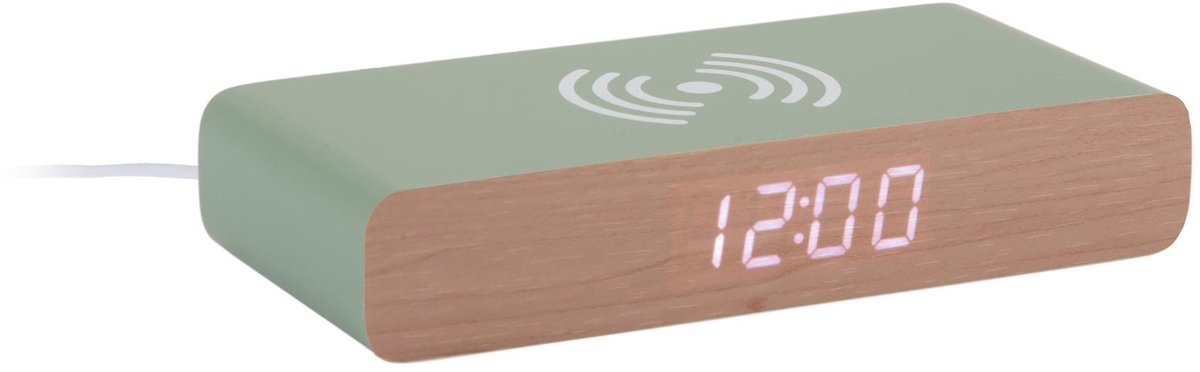 KARLSSON Retro flat LED wekker - jungle groen