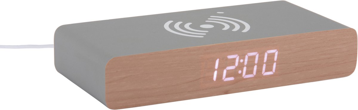 KARLSSON Retro flat LED wekker - muis grijs
