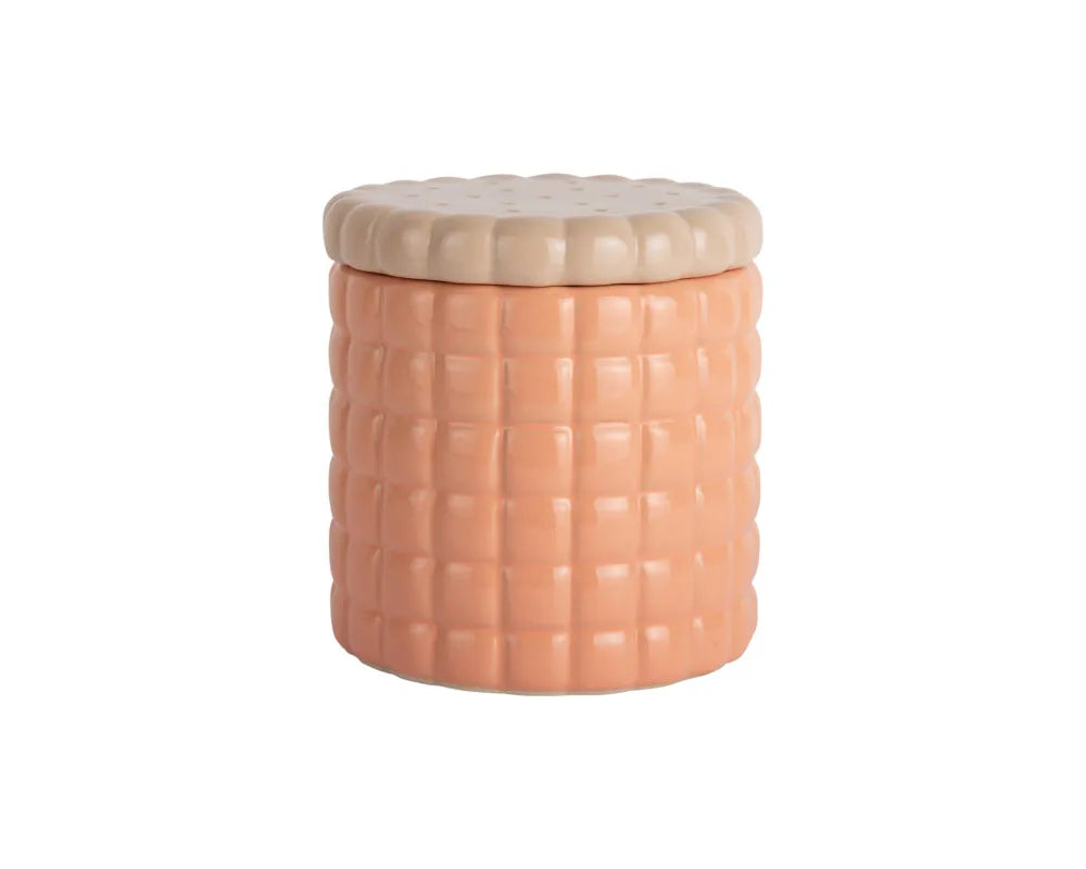 LEITMOTIV Opbergpot koekjesdoos - perzik oranje