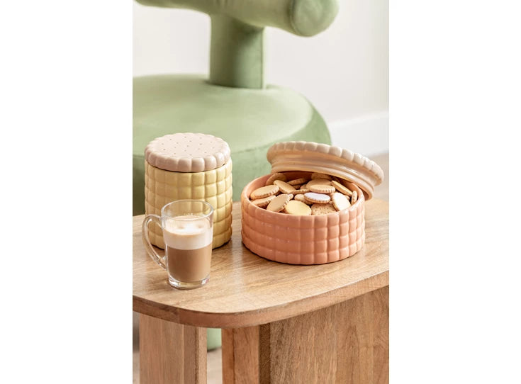 LEITMOTIV Opbergpot koekjesdoos - perzik - Large