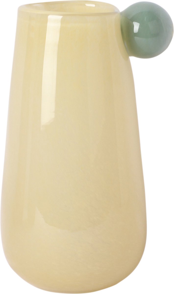 Present Time Bolita vaas glas - zacht geel - Medium