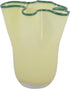 Present Time Ruffles vaas glas - zacht geel - Medium