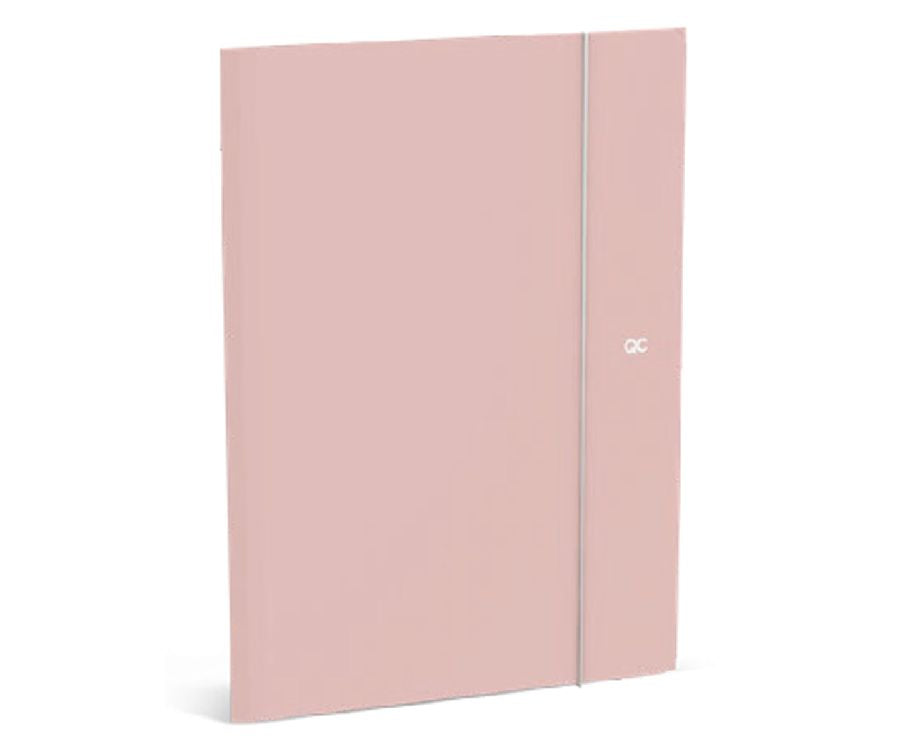 QC COLOUR Elastomap folio A4 - Blush Pink