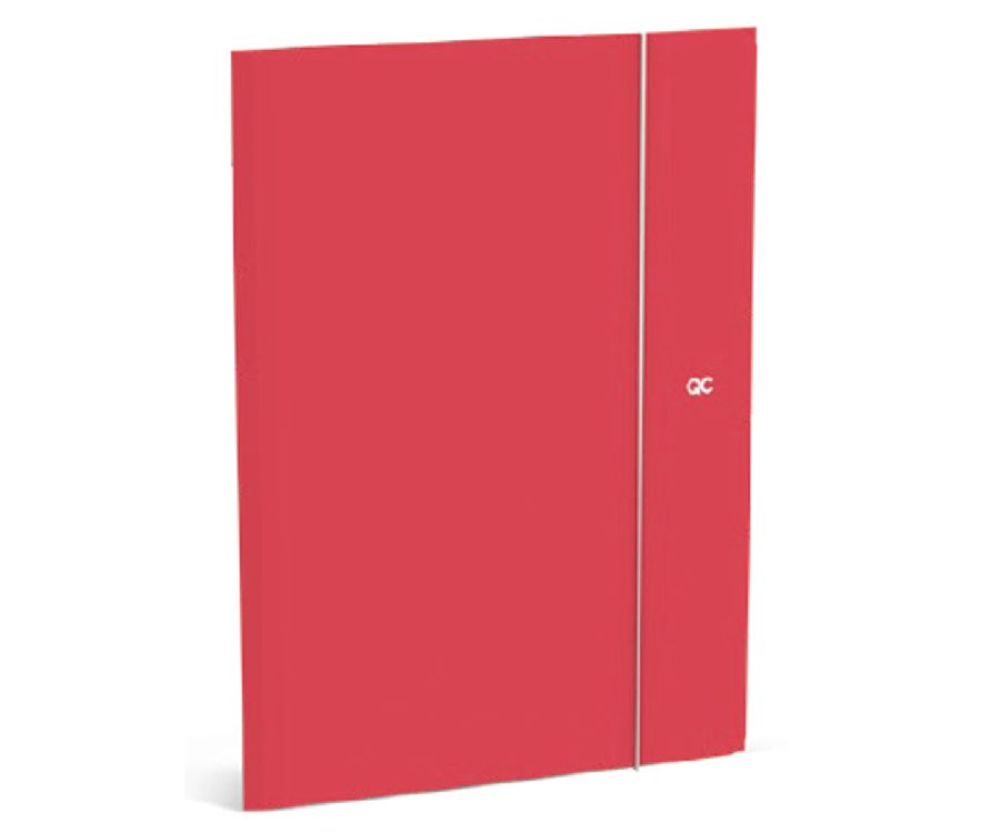 QC COLOUR Elastomap folio A4 - Raspberry red