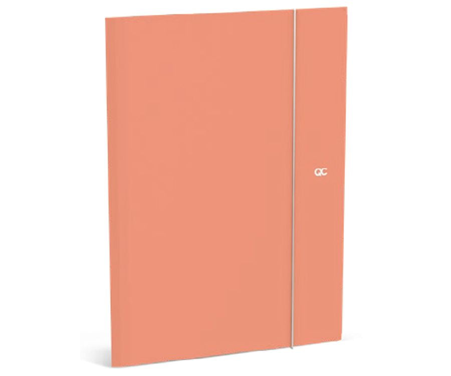 QC PASTEL NEON Elastomap folio - Neon orange