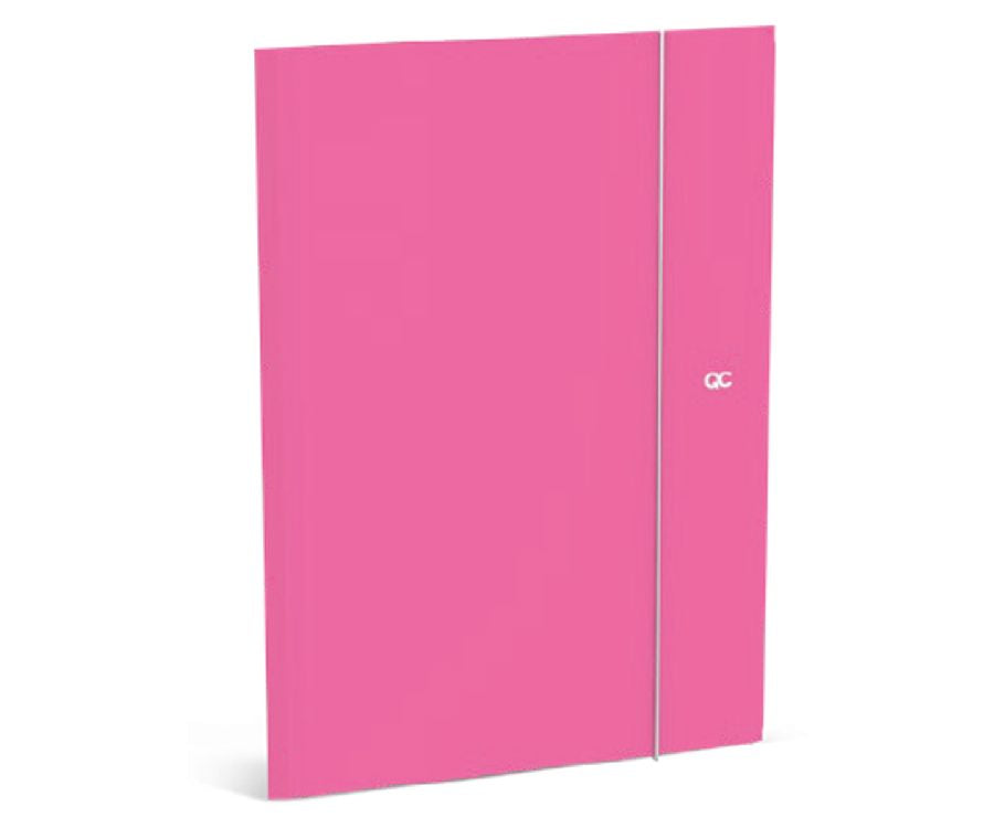 QC PASTEL NEON Elastomap folio - Neon pink