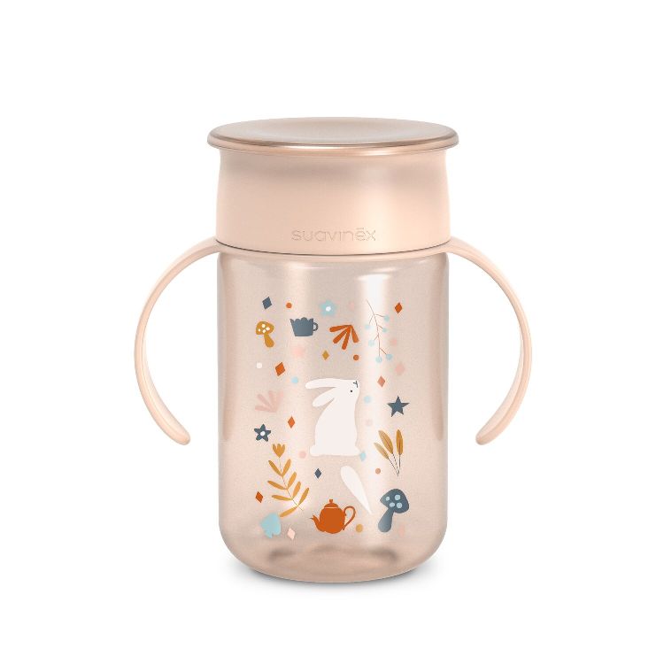 SUAVINEX Wonderland leerbeker 340ml +12M - roze