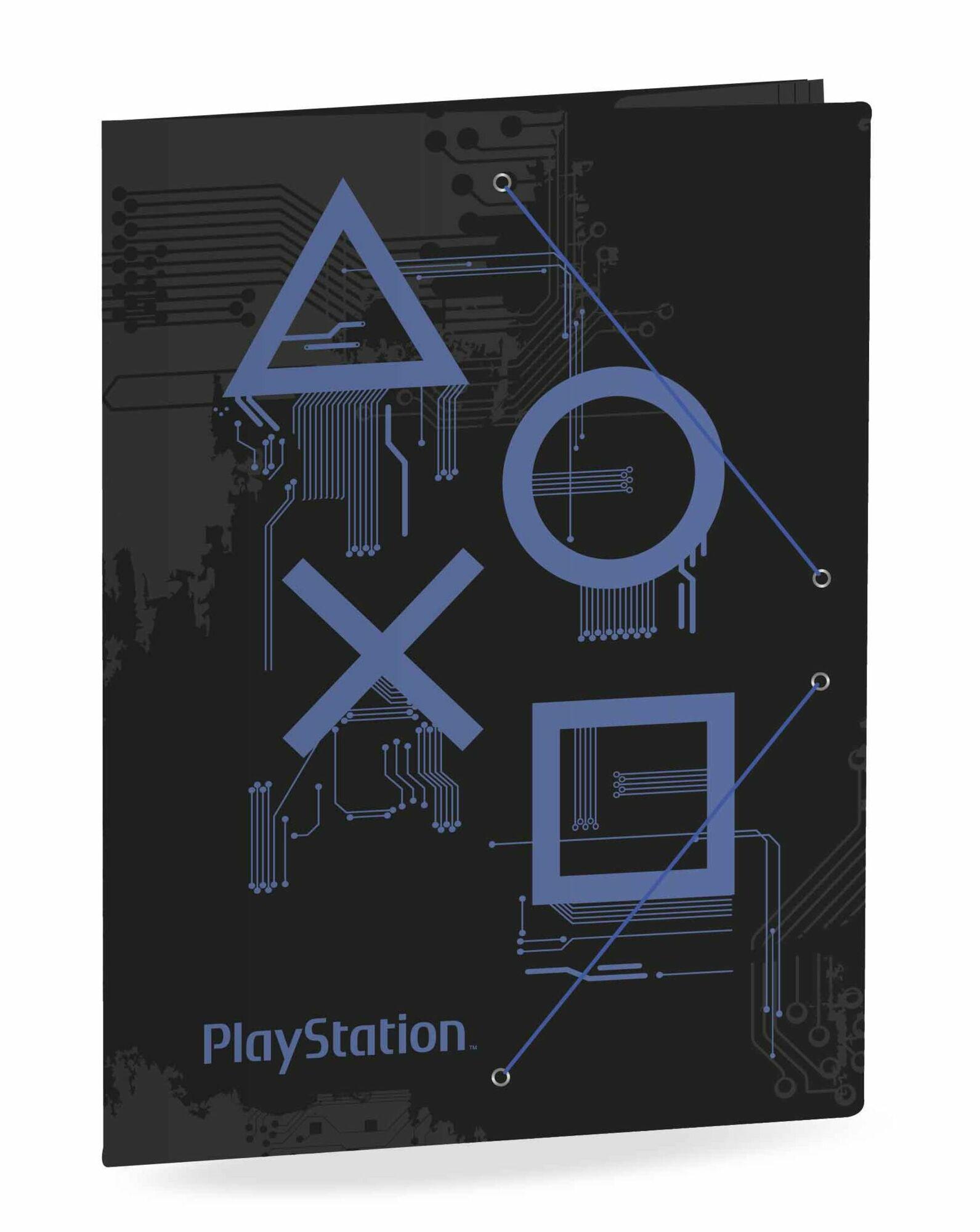 Playstation Vintage elastische map A4 - donker blauw