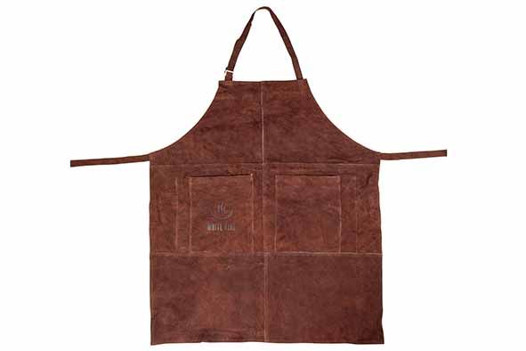 WHITE FIRE BBQ schort - 77x66cm - leder