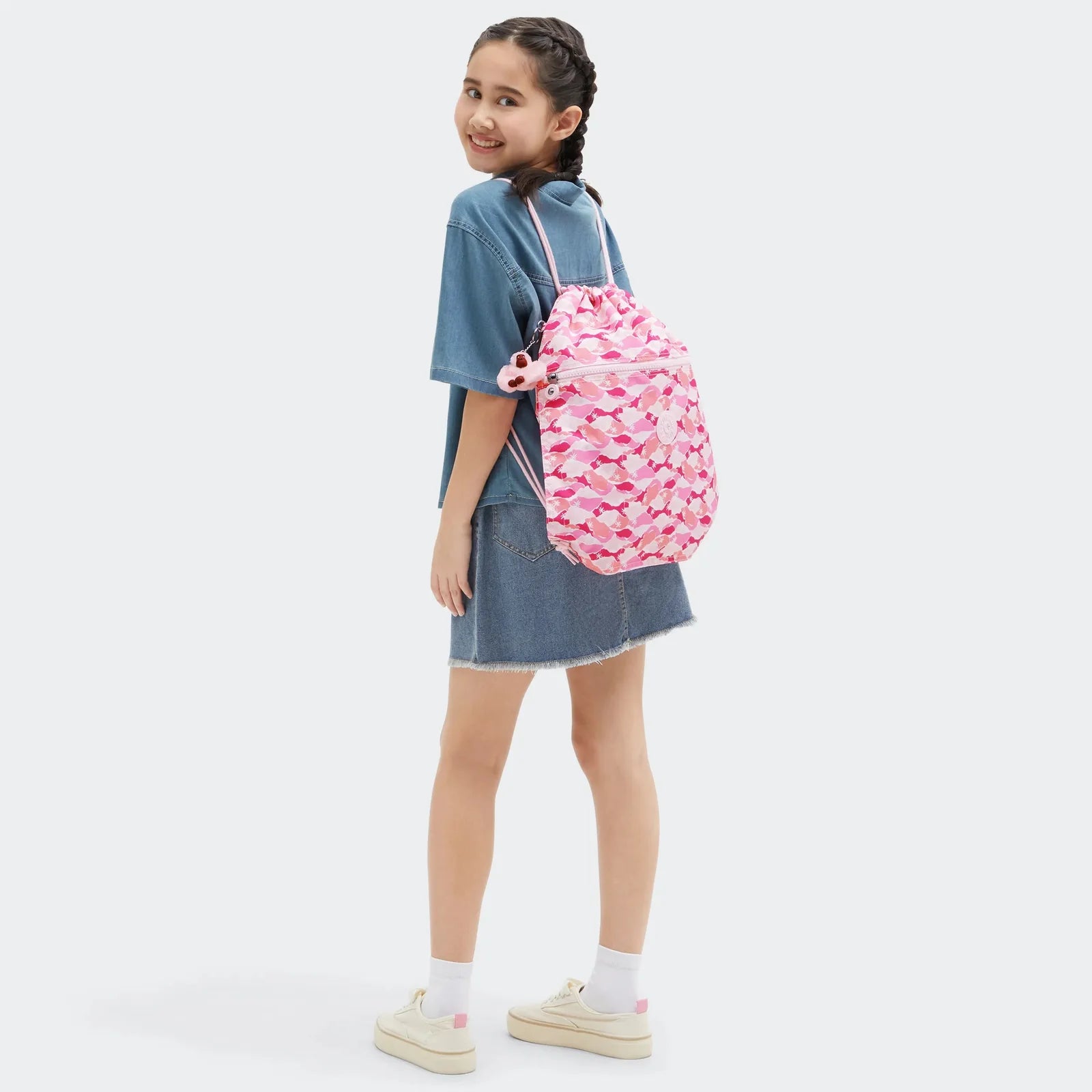 KIPLING Supertaboo gym-/ zwemzak - pink palm