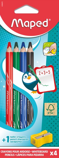 MAPED Marker'peps kleurpotloden 4st.+ slijper
