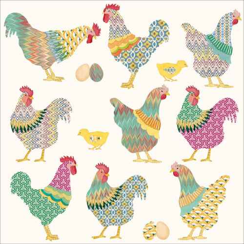 PPD Servetten - 33x33cm- Galli e galline