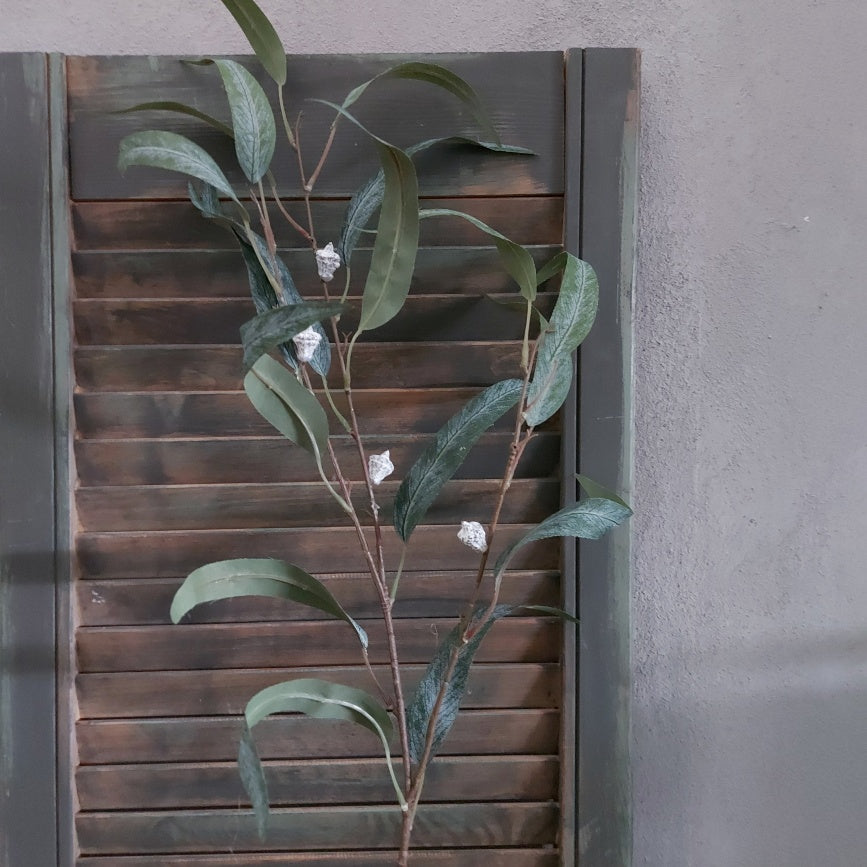 Kunsttak Eucalyptus 90cm - wit