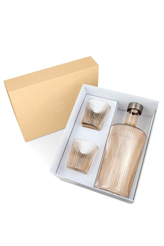 PAVEAU Geschenkset BELLS - fles met 2 glazen