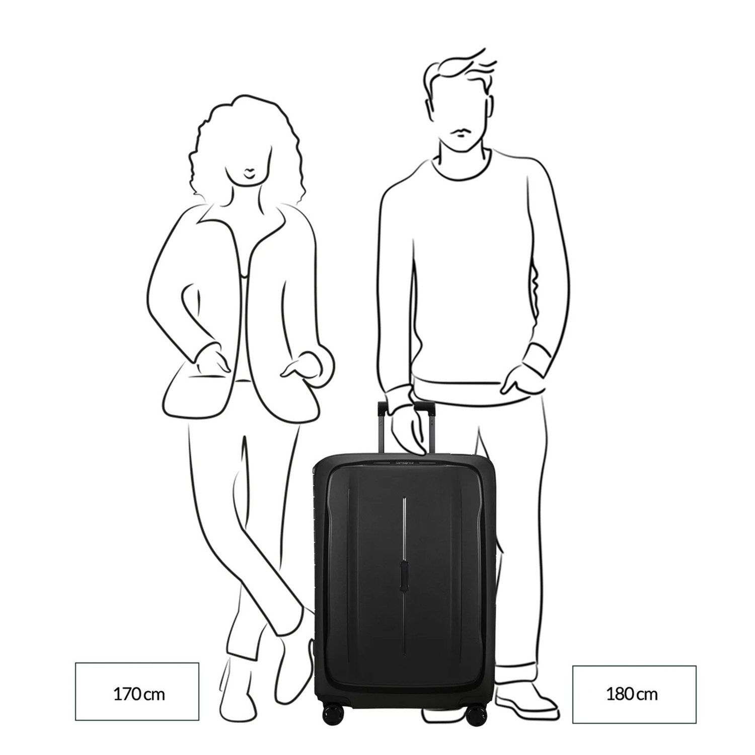 SAMSONITE Essens spinner reiskoffer - 75x28cm 4wielen - glacier