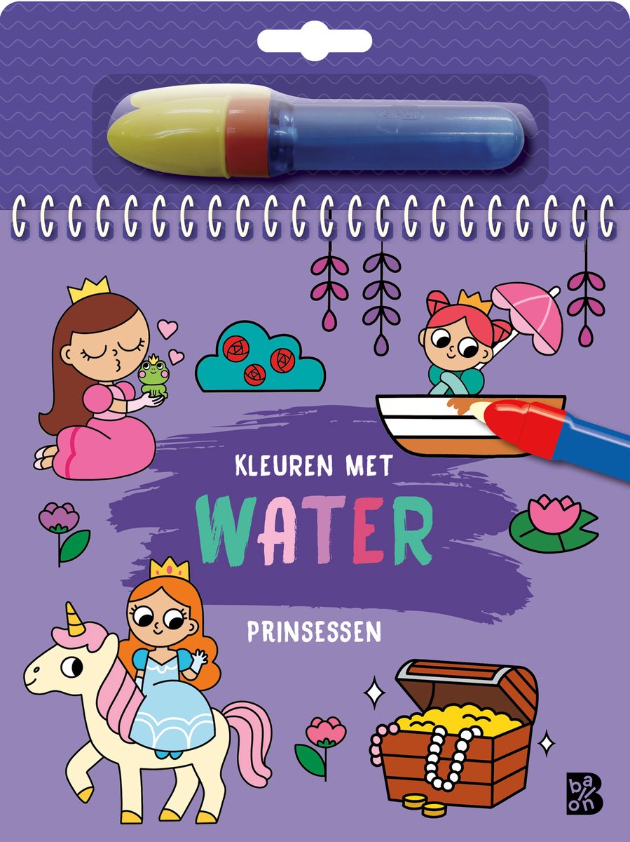 Kleuren met water - Pinsessen