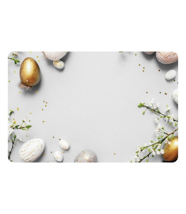 Placemat - bedrukt met PP - 28,5 x 43,5 cm - 12 stuks - Happy Eggster
