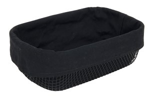 Broodmand 28x18x9cm - mat zwart metaal