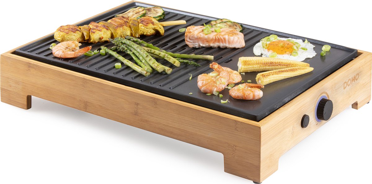 DOMO Plancha grill - bamboo style