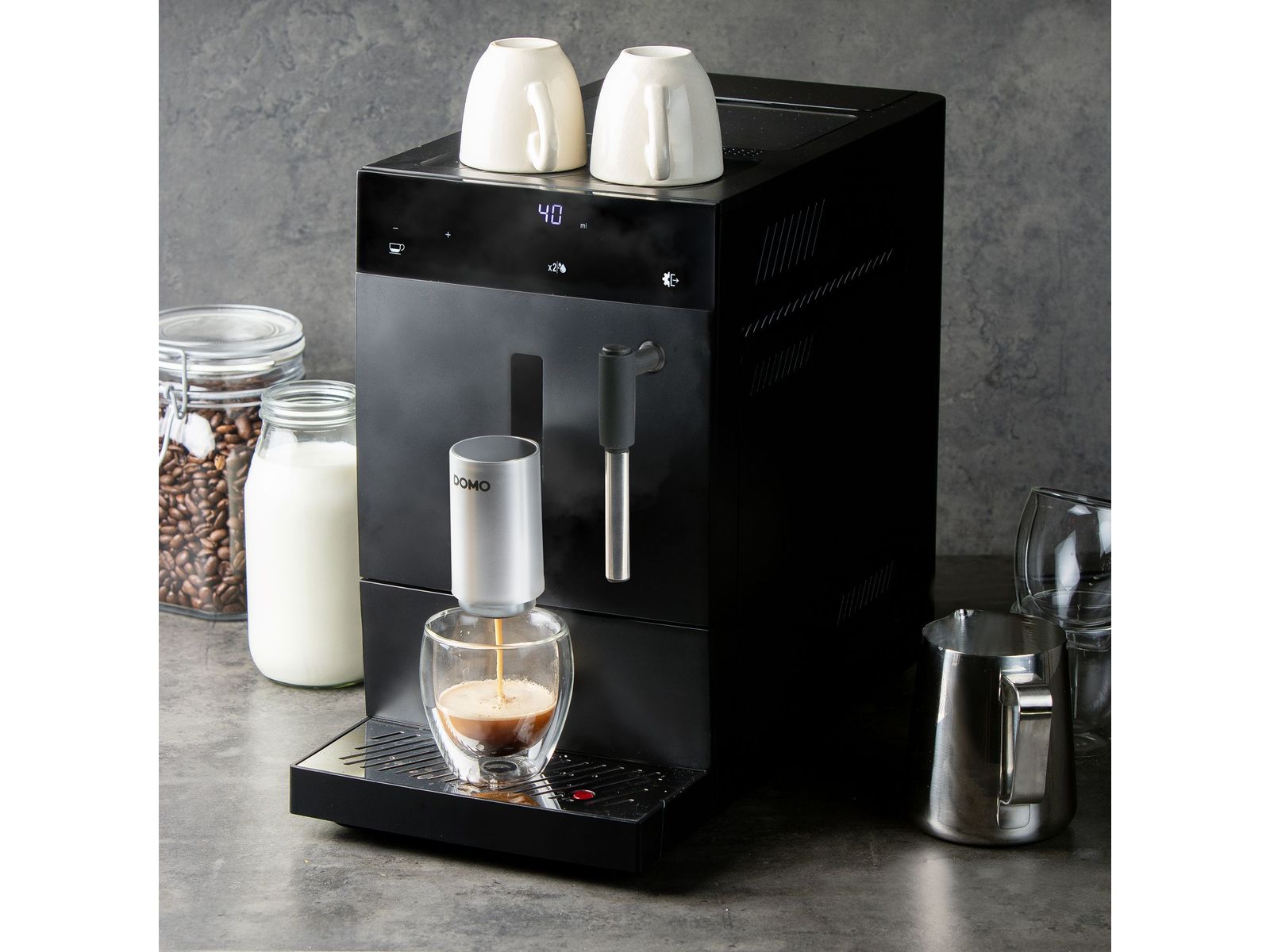 DOMO Volautomatische espresso met opschuimer