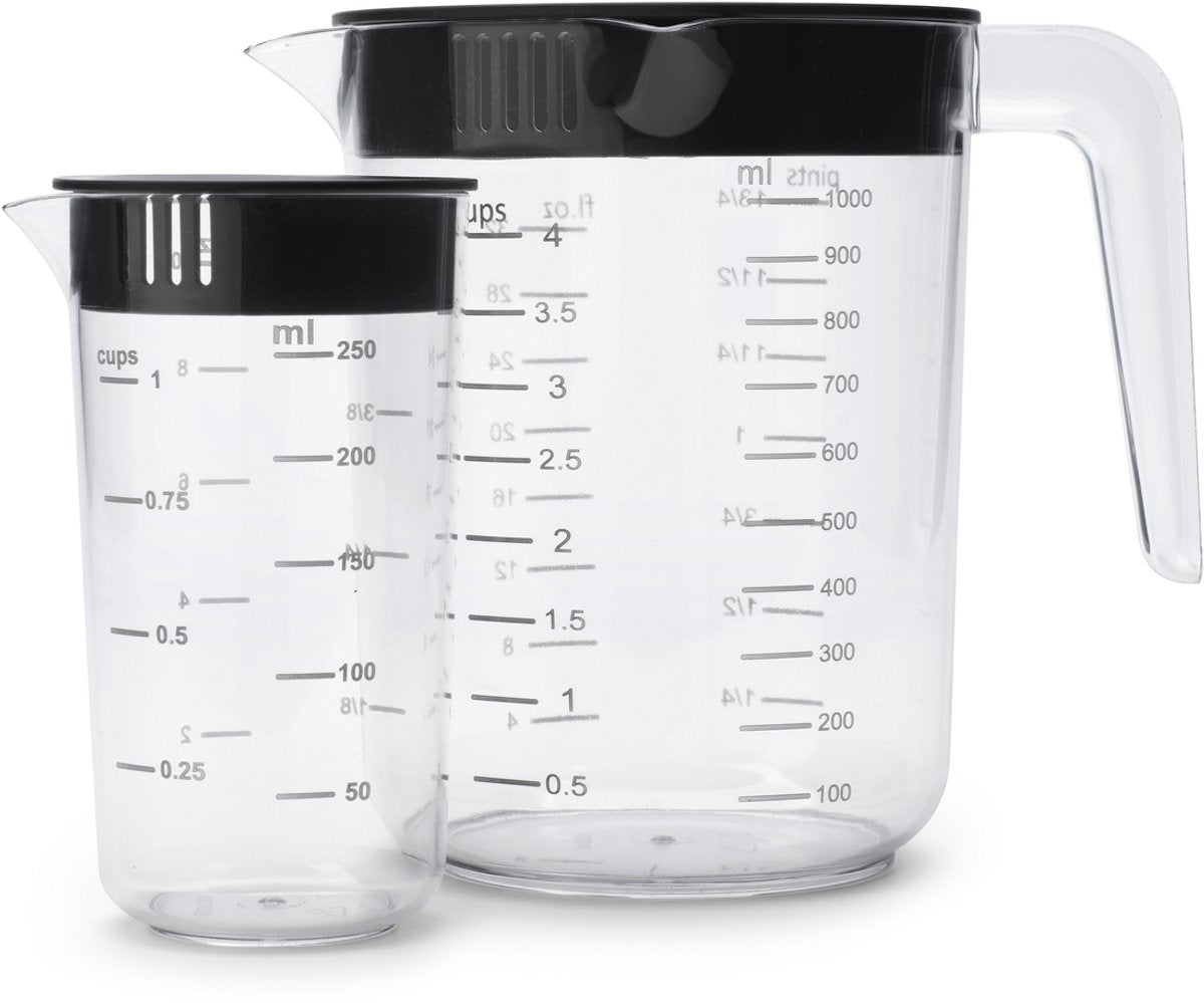 BRABANTIA Tasty+ Maatbeker set, 2-delig transparent