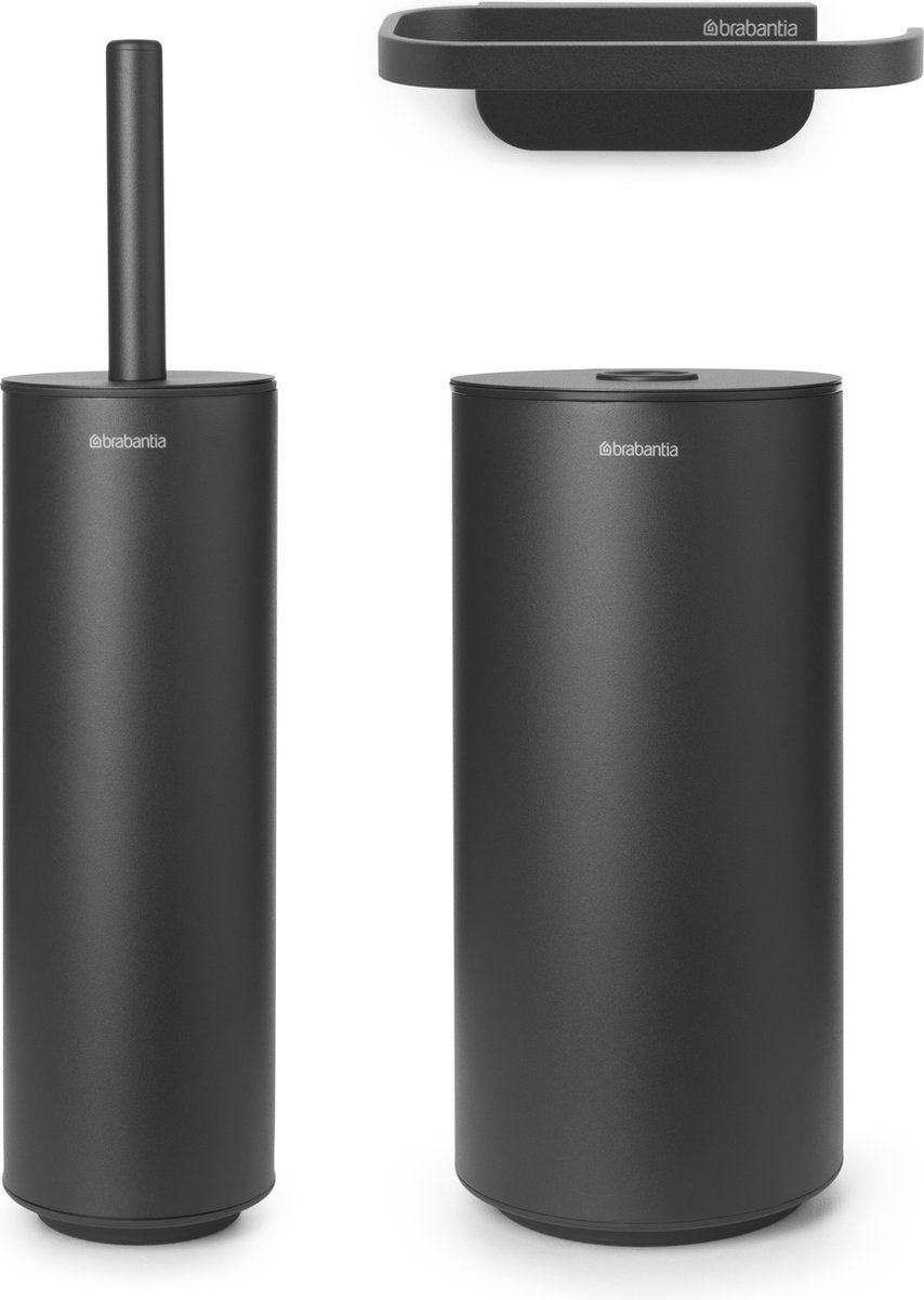 BRABANTIA MindSet toiletaccessoires - set van 3 mineral infinite grey