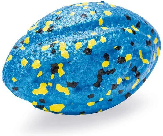 BEEZTEES Fetch foam speelgoed - rugbybal algo blauw - 13cm