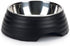 BEEZTEES Hondenvoerbak Rimpu zwart - 17,5cm RVS/Melamine