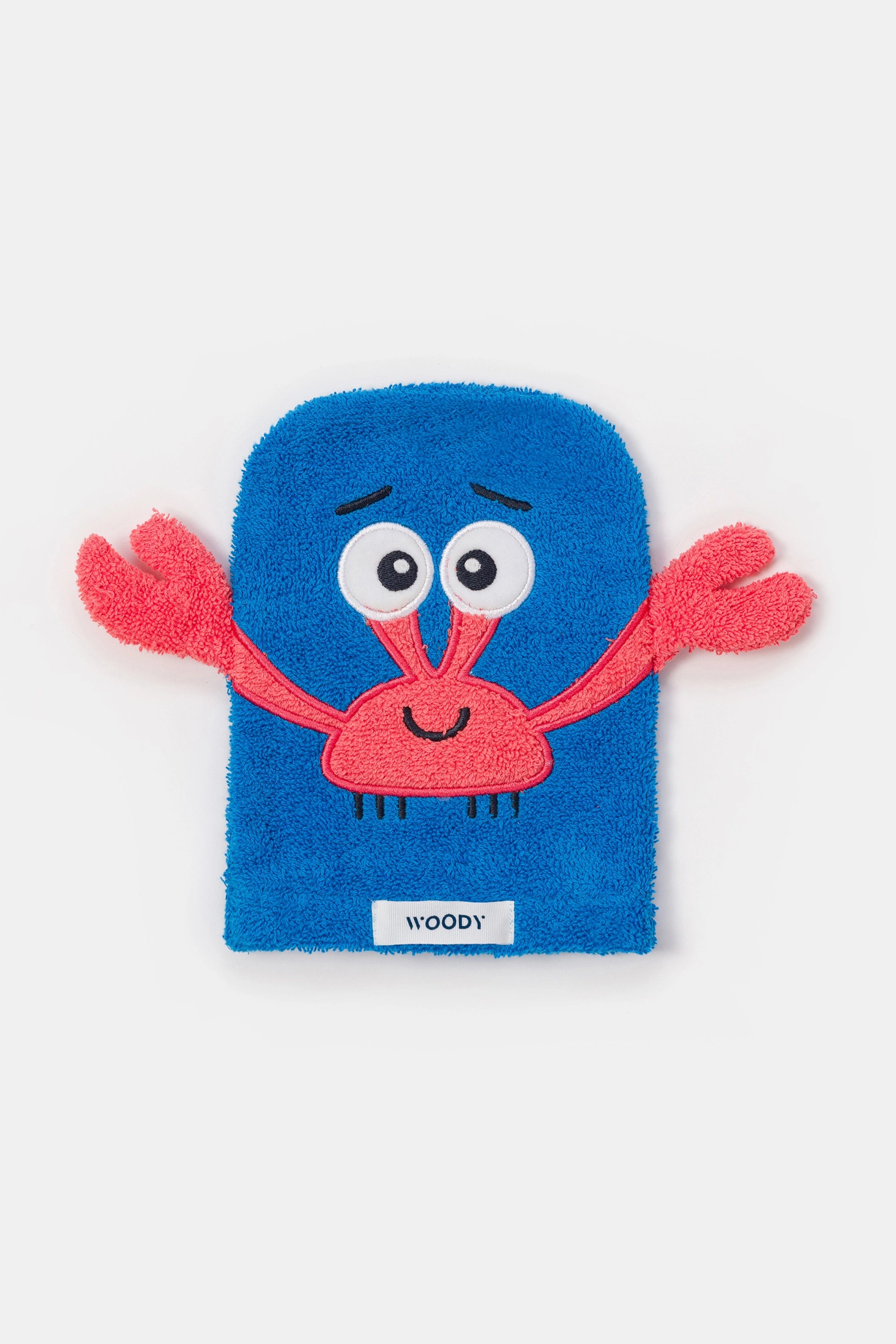 WOODY Washandje 20x15cm - blauw