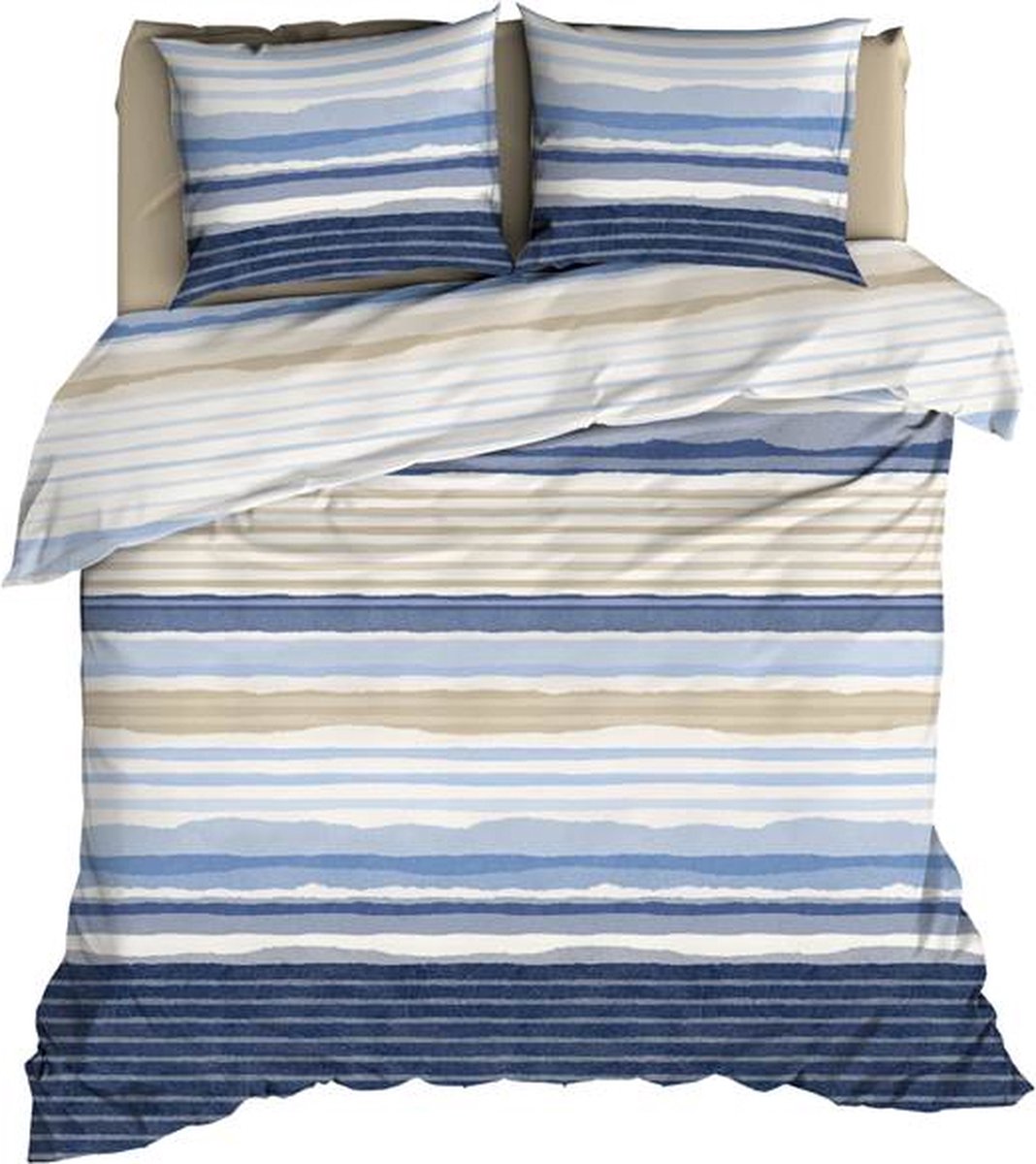 ROMANETTE Dekbedovertrek - 200x200cm - Donnie coastal blue