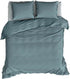 SATIN D'OR Dekbedovertrek - 200x200cm - streep smoke blue satijn