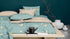 SATIN D'OR Dekbedovertrek - 240x200cm - Zabina aqua blue satijn