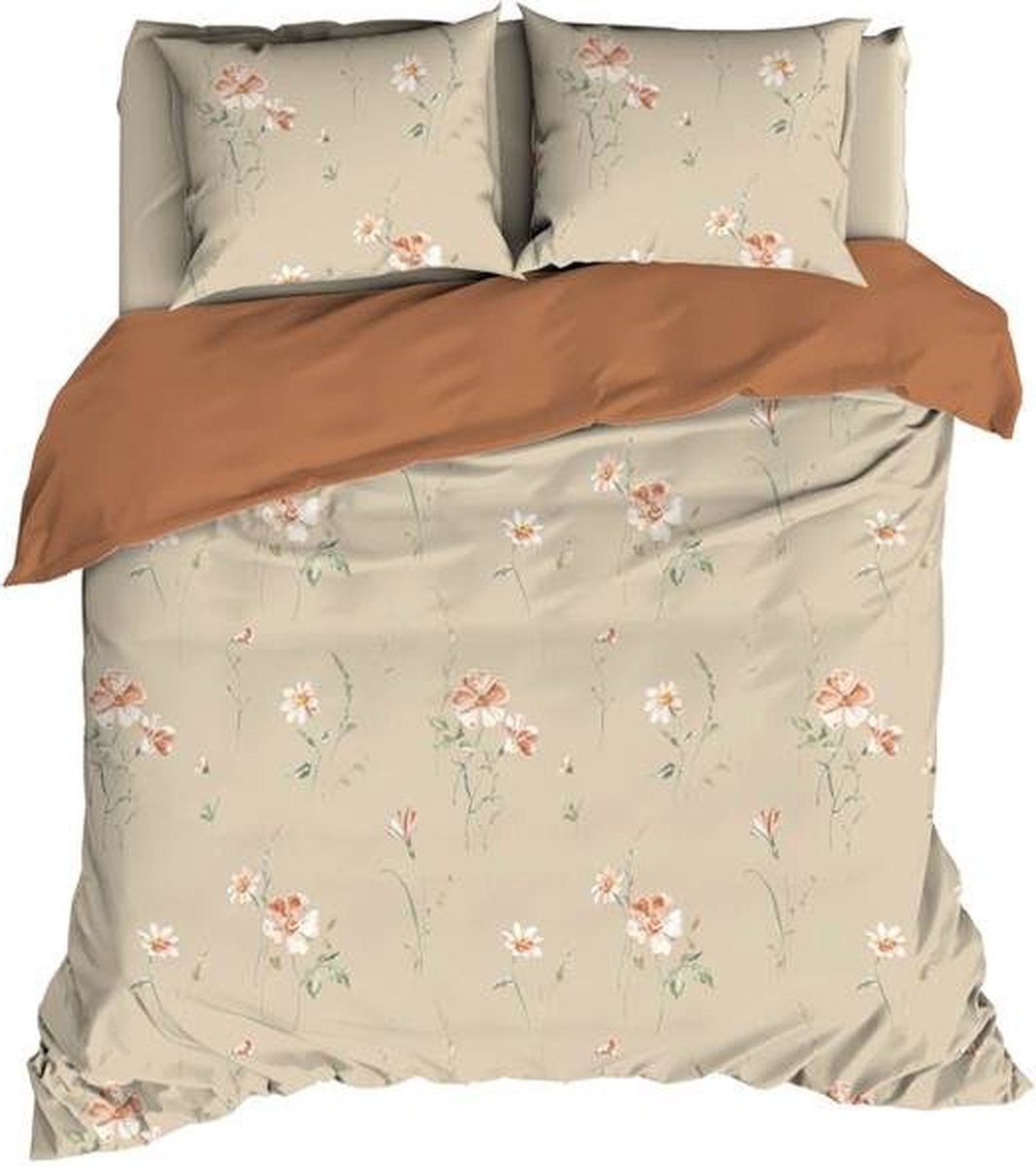 SATIN D'OR Dekbedovertrek - 240x200cm - Zabina beige satijn
