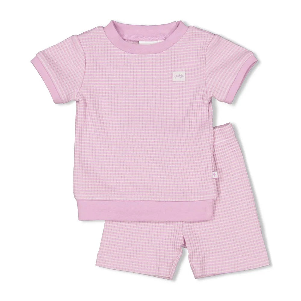 FEETJE Shortama wafel - Summer lila - 80
