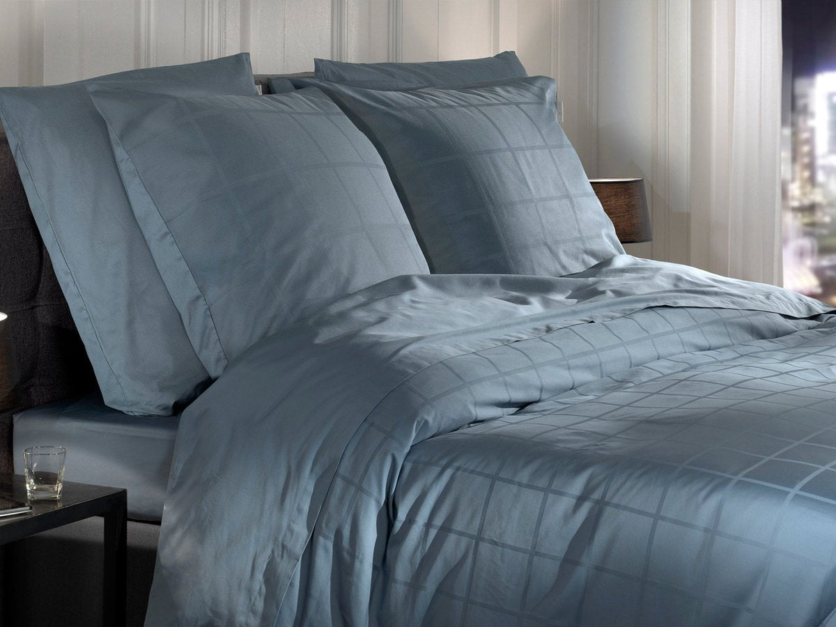 HECKETTLANE Diamante dekbedovertrek - 260x220cm - colonial blue