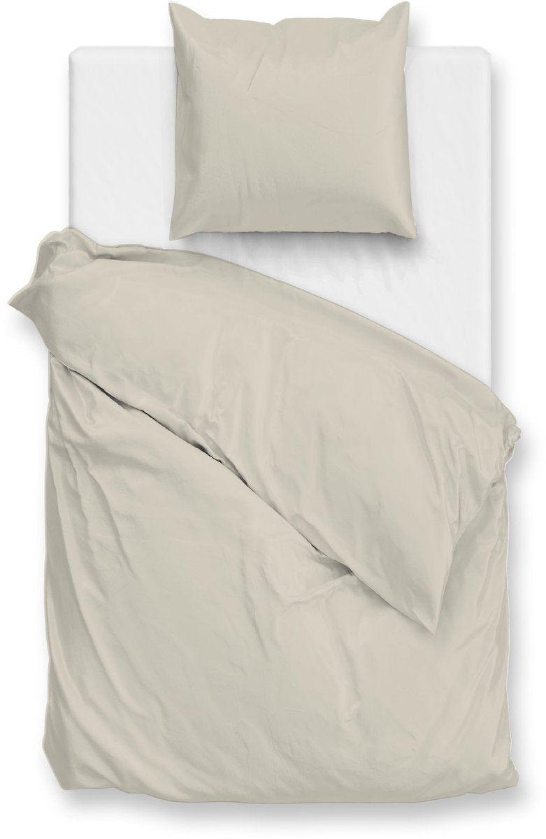 ZOHOME Percalle dekbedovertrek - 140x220cm - cool beige