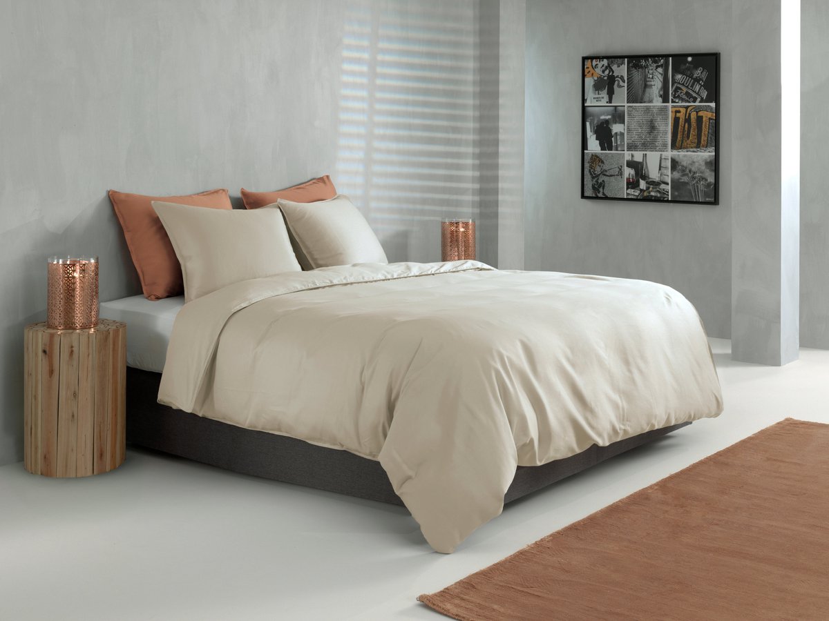 ZOHOME Percalle dekbedovertrek - 240x220cm - cool beige