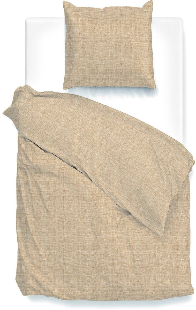 ZOHOME Lino dekbedovertrek - 140x220cm - tan brown