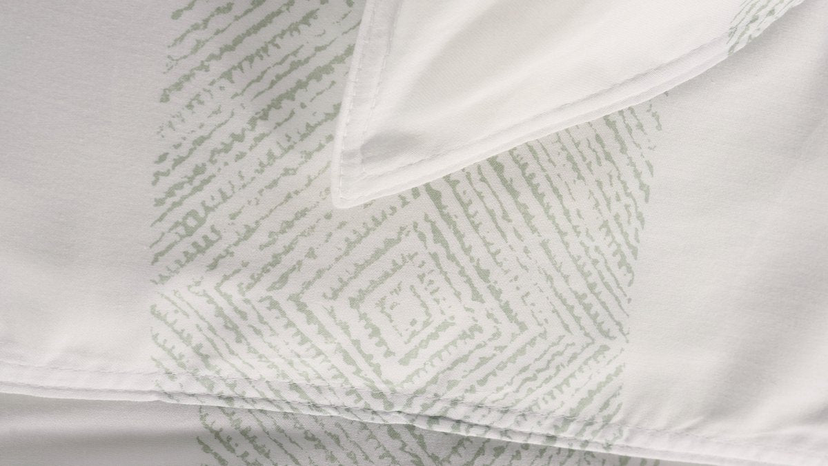 ZOHOME Tratti di Satinado dekbedovertrek - 140x220cm - foam green