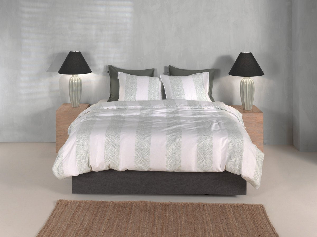 ZOHOME Tratti di Satinado dekbedovertrek - 200x220cm - foam green