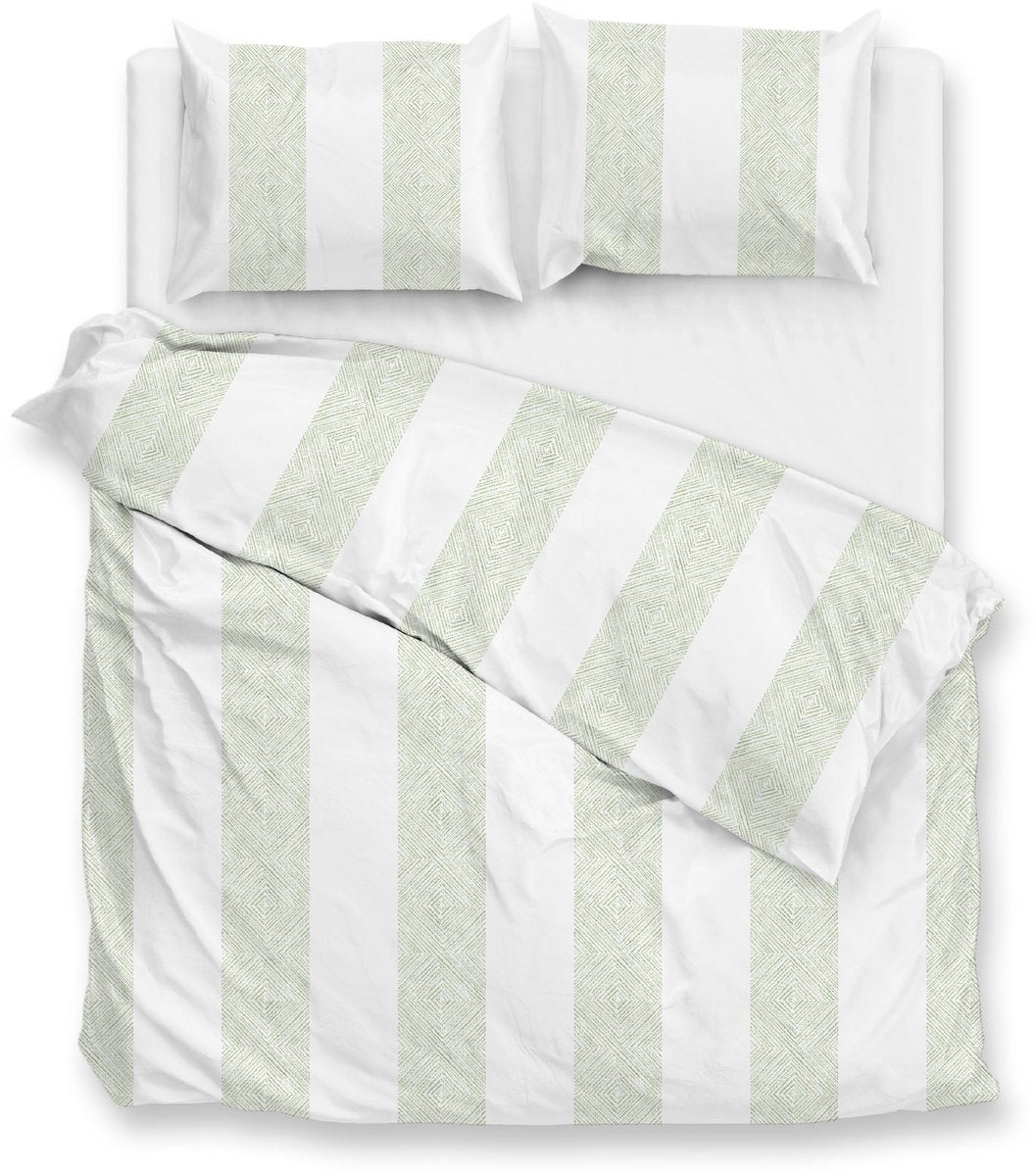 ZOHOME Tratti di Satinado dekbedovertrek - 200x220cm - foam green