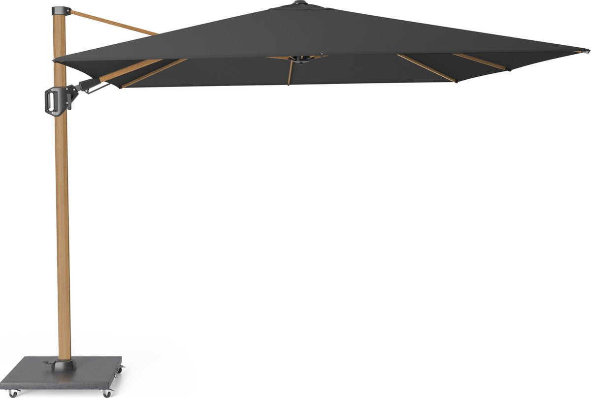 Platinum CHALLENGER T2 premium parasol - 300x300cm - teak look/ faded black