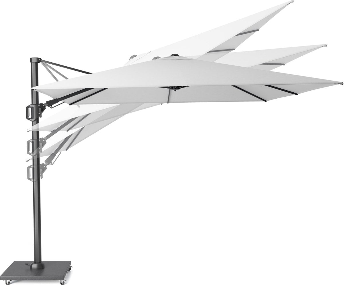 Platinum CHALLENGER T2 premium parasol - 300x300cm - teak look/ faded black