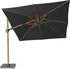 Platinum CHALLENGER T2 premium parasol - 300x300cm - teak look/ faded black