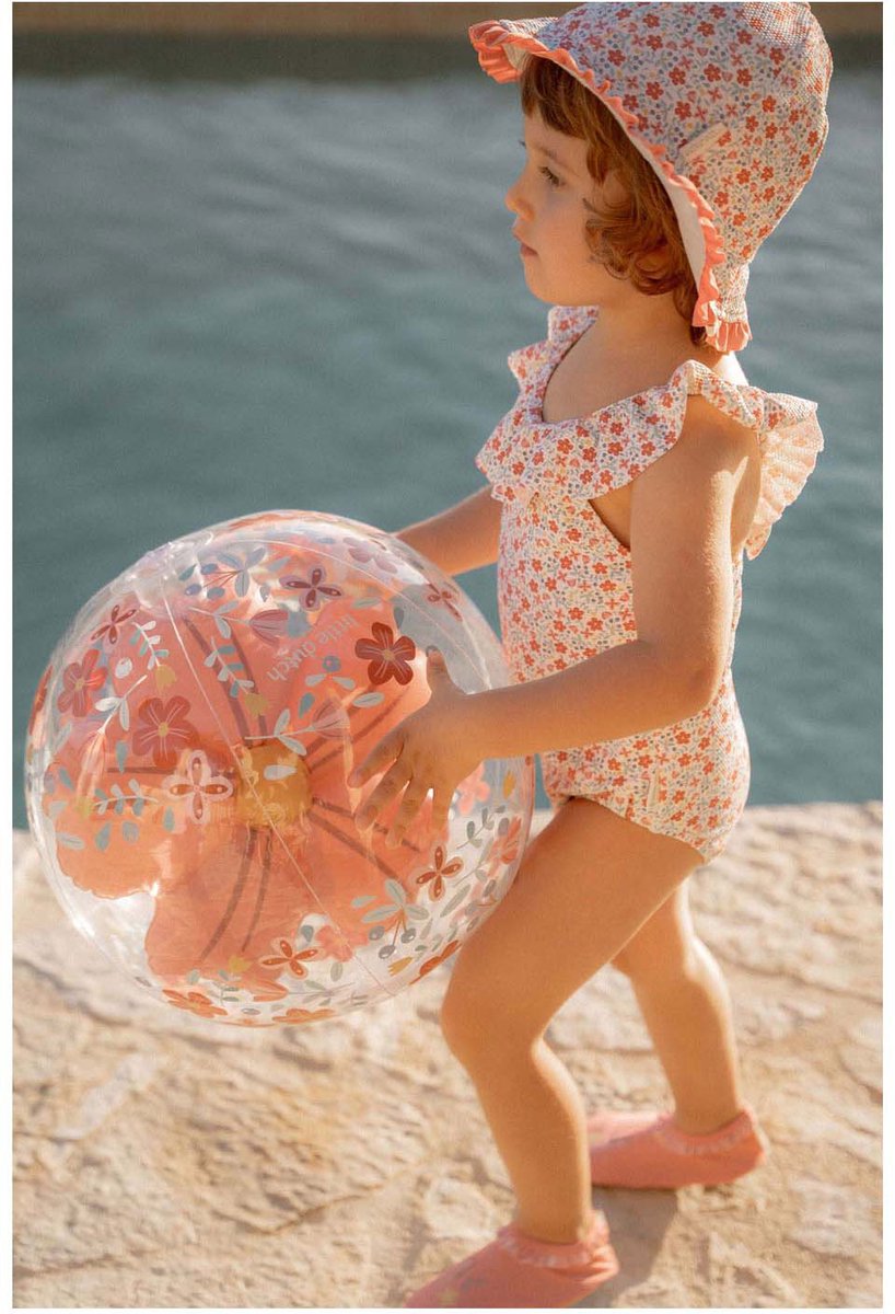 LITTLE DUTCH Pink Flowers strandbal 3D figuur