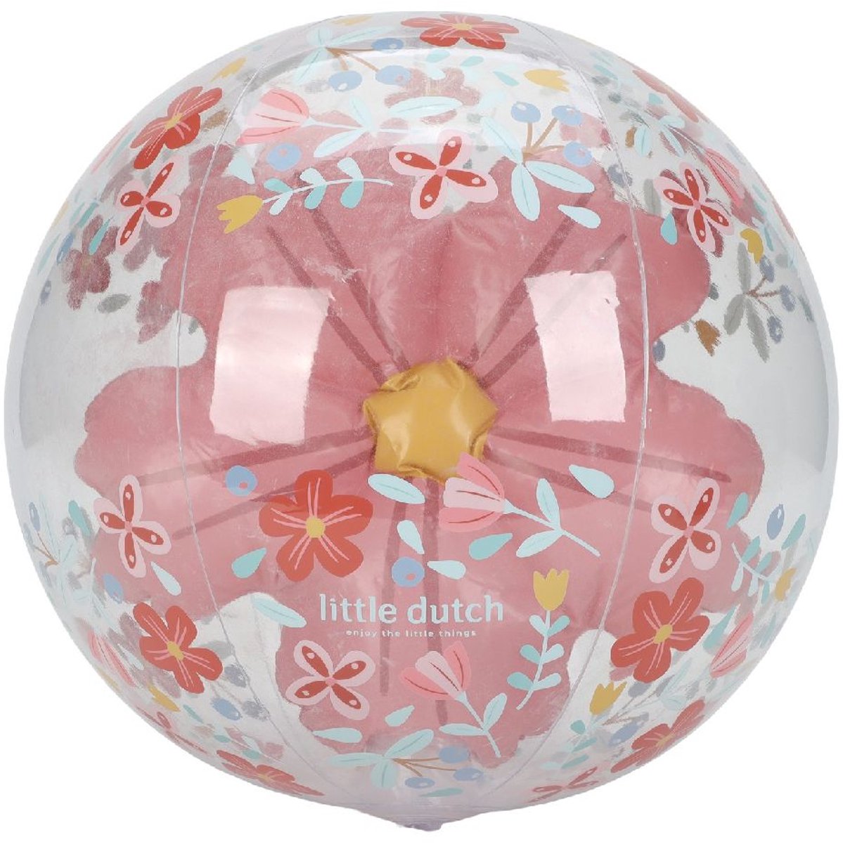 LITTLE DUTCH Pink Flowers strandbal 3D figuur
