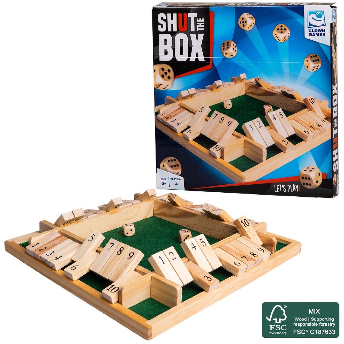 CLOWN Spel - Shut the Box FSC
